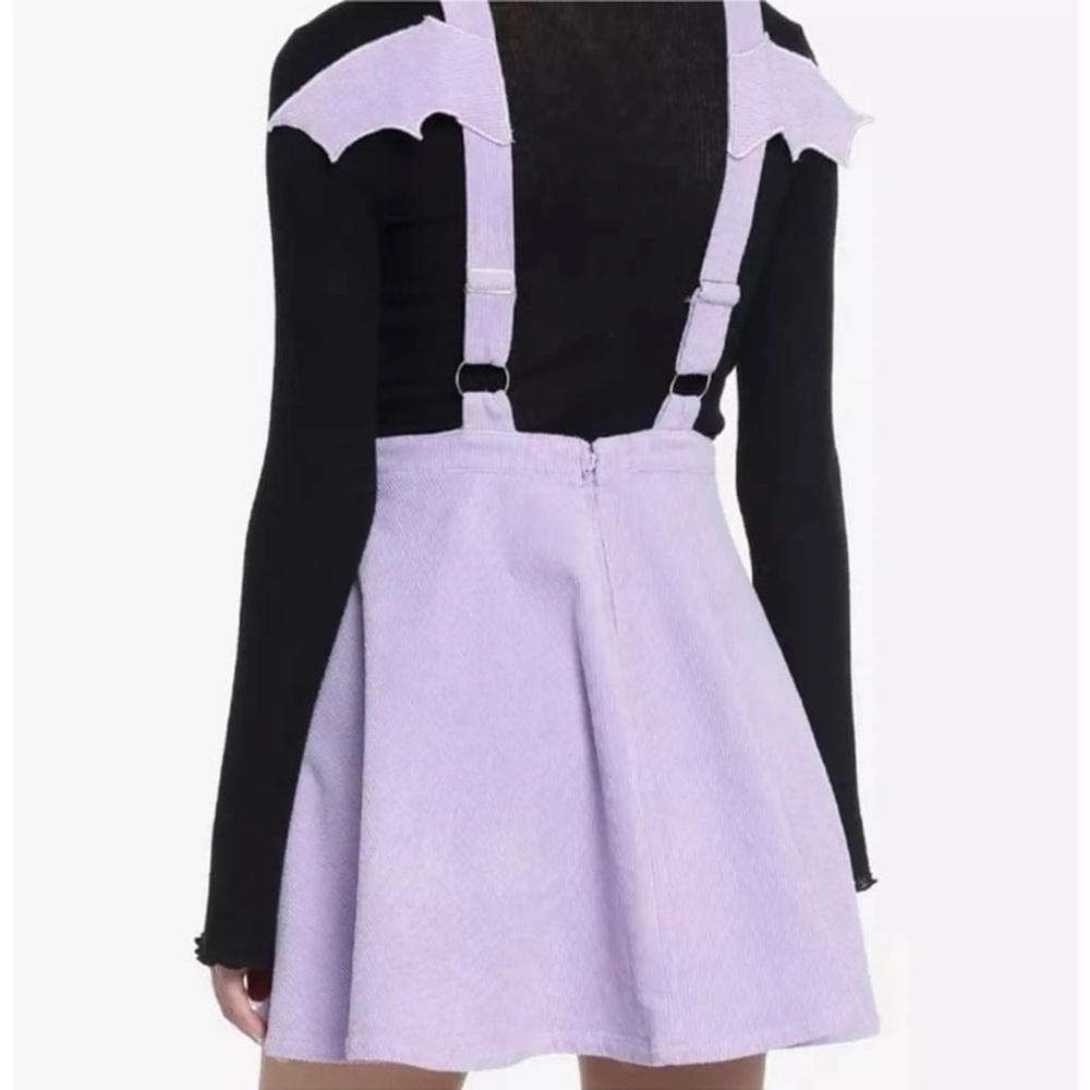 NWT XL Sweet Society Juniors' Kawaii Bat Corduroy Skirtall Skirt Overalls Wings - Picture 3 of 8